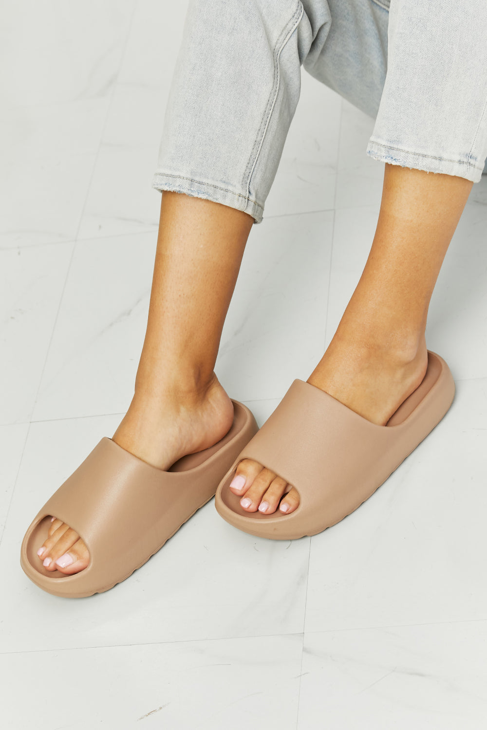 NOOK JOI In My Comfort Zone Slides in Beige-Jewearrings