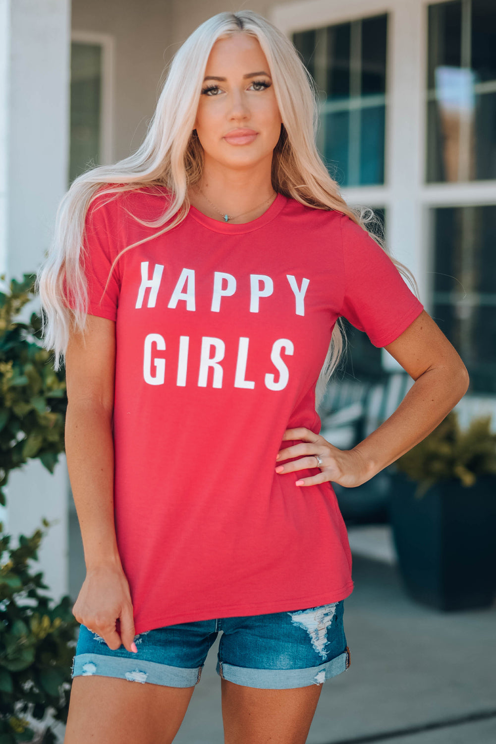 HAPPY GIRLS Short Sleeve Tee Shirt-Jewearrings