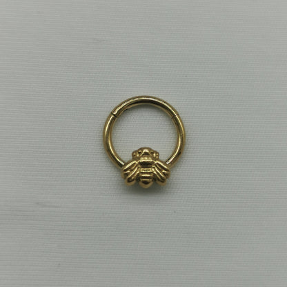 Bee Diaphragm Buckle 316L Surgical Steel Hinge Nose Ring Cartilage Piercing Earrings-Jewearrings