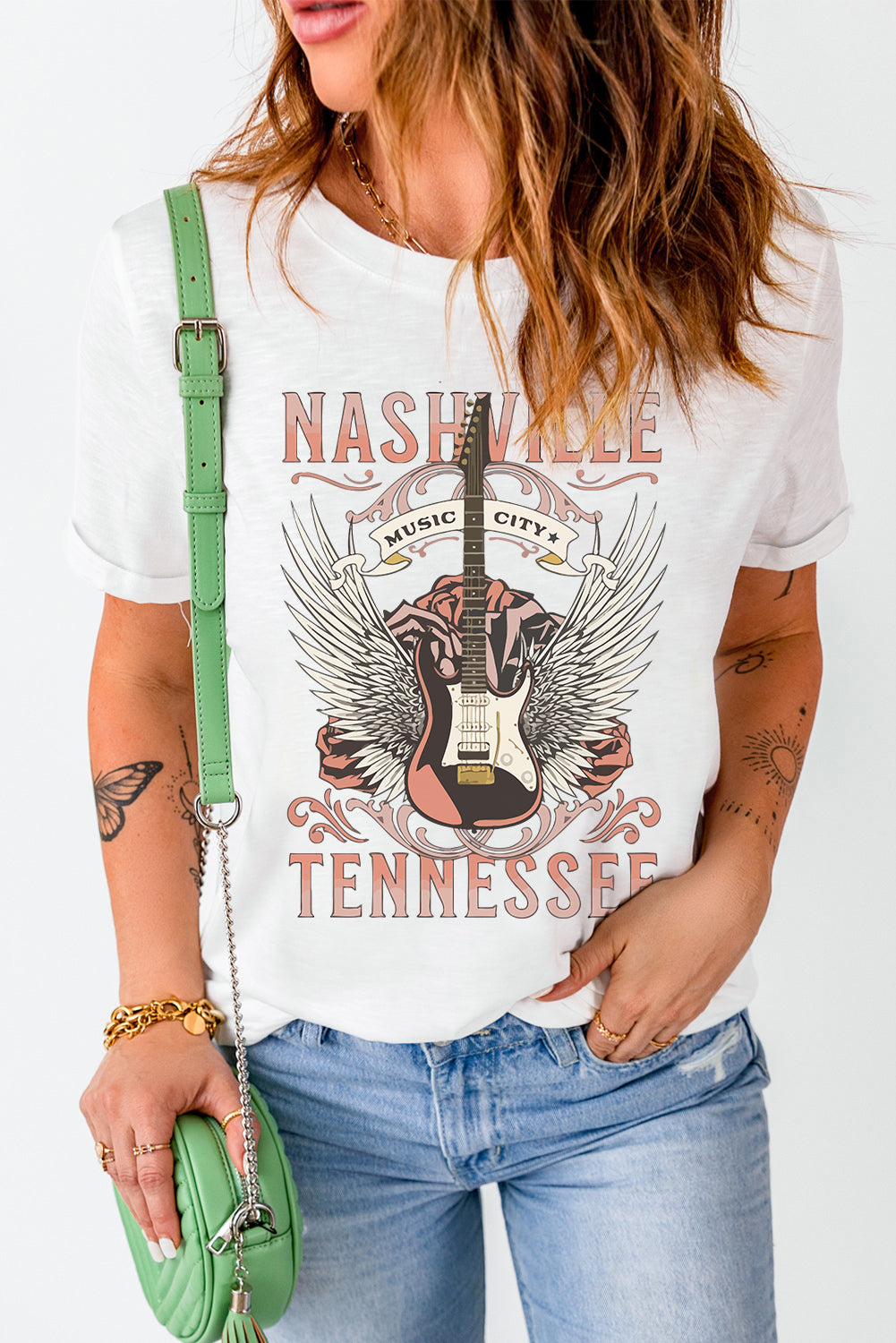 NASHVILLE TENNESSEE Graphic Tee Shirt-Jewearrings