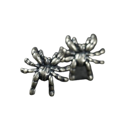 Fashion Personality Retro Silver Horror Spider Stud Earrings-Jewearrings