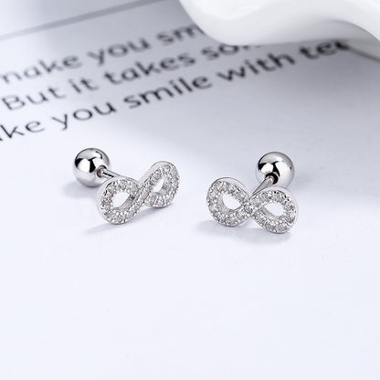 925 Sterling Silver 8 Thread Stud Earrings For Women-Jewearrings