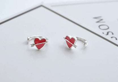 Rose Ear Clip S925 Sterling Silver Earrings Without Pierced Ears-Jewearrings