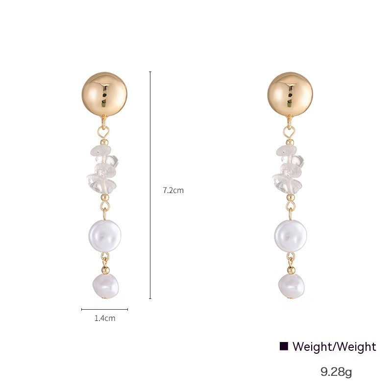 Women's Graceful And Fashionable Pearl Earrings-Jewearrings