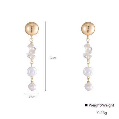 Women's Graceful And Fashionable Pearl Earrings-Jewearrings