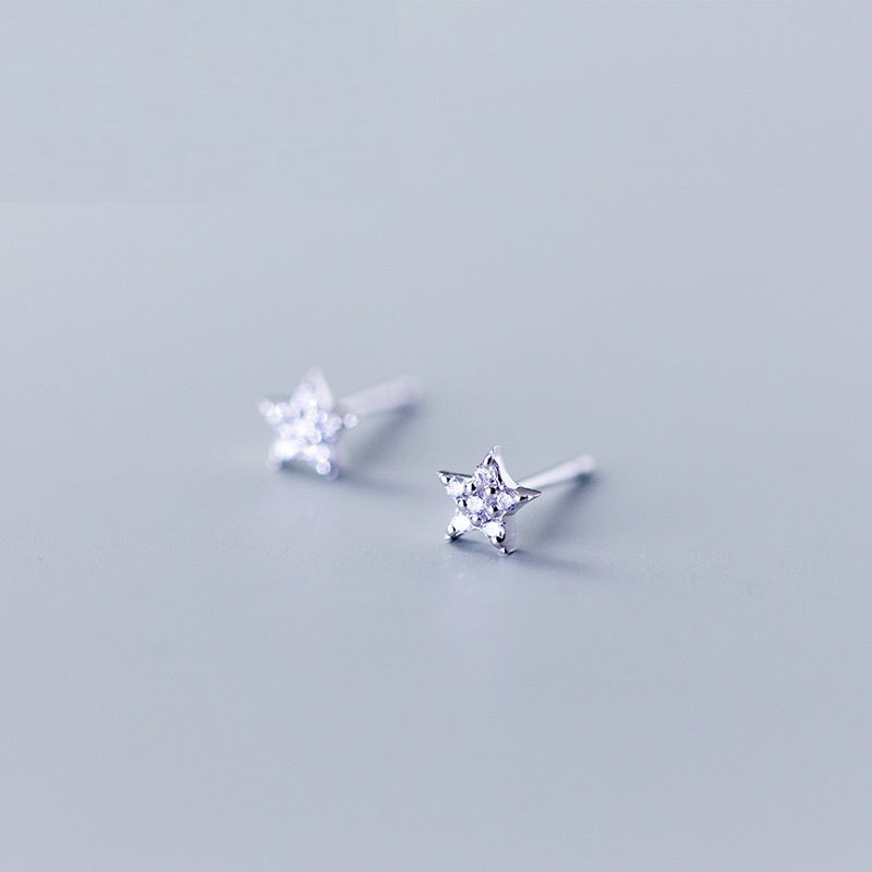 Graceful And Petite Cute S925 Silver Stud Earrings For Women-Jewearrings