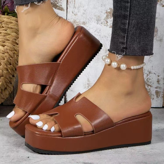 Open Toe Wedge Sandals-Jewearrings