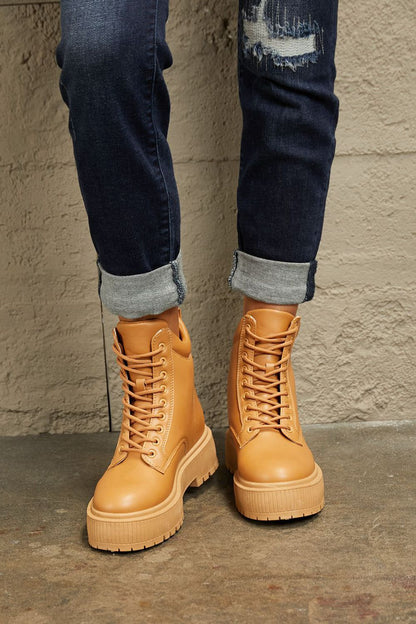 East Lion Corp Platform Combat Boots-Jewearrings