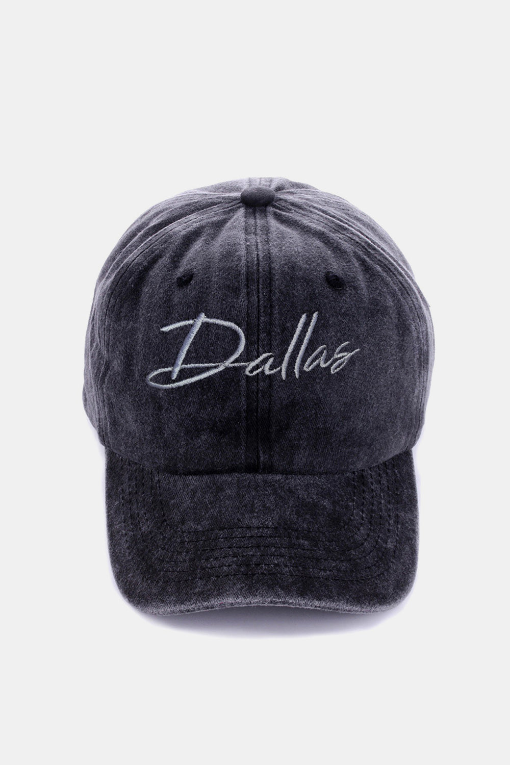 Zenana Washed DALLAS Embroidered Baseball Cap-Jewearrings