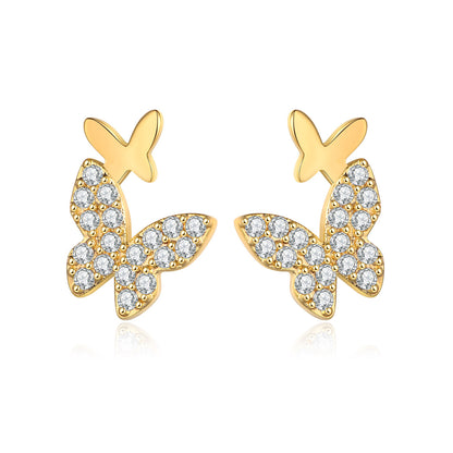 European And American Temperament Fashion And Popular Butterfly Stud Earrings-Jewearrings