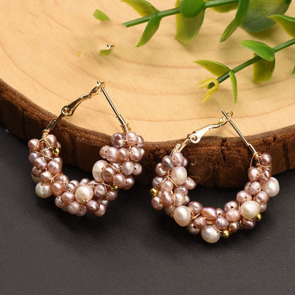 Natural Freshwater Pearl Earrings-Jewearrings