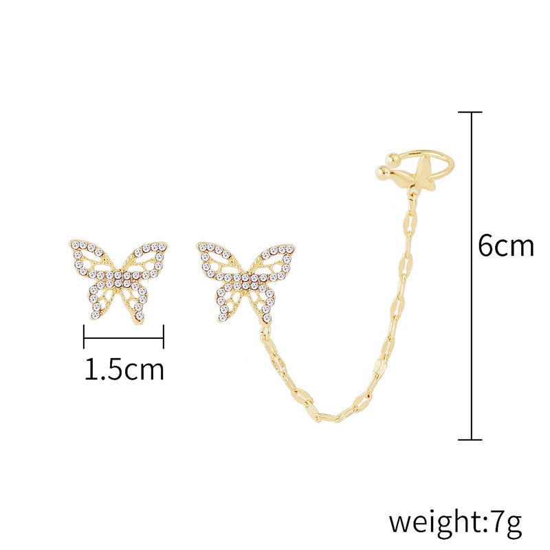 Korean Temperament Retro Ear Clip Women's Fashion Long Earrings-Jewearrings