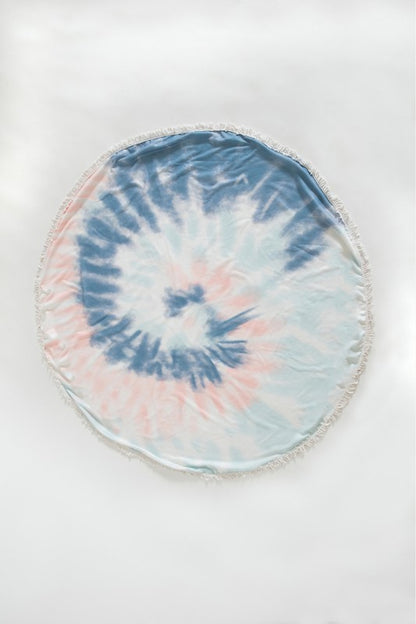 Justin Taylor Dreamland Tie Dye Round Beach Towel-Jewearrings