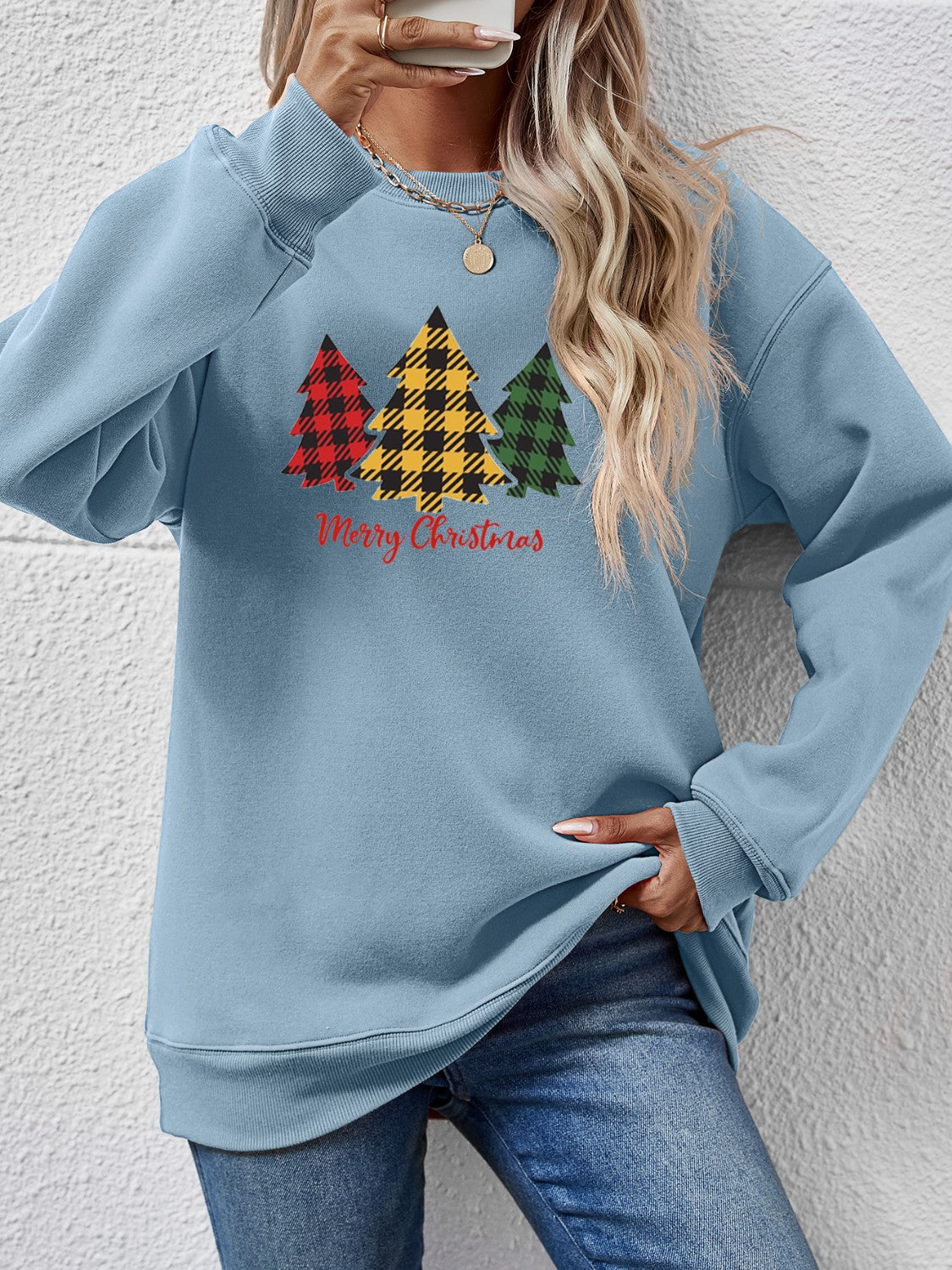 MERRY CHRISTMAS Dropped Shoulder Sweatshirt-Jewearrings