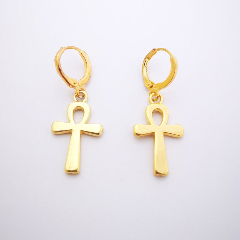 Cross Vintage Design Earrings-Jewearrings