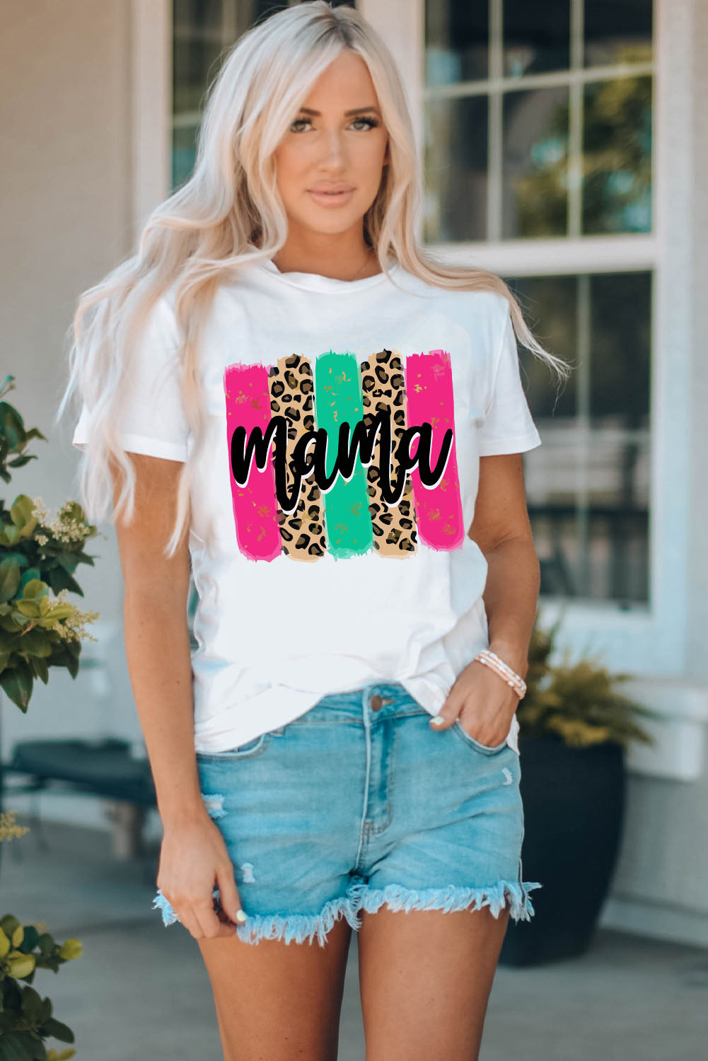 MAMA Graphic Round Neck T-Shirt-Jewearrings