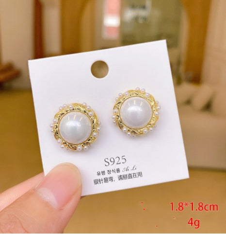 Retro Opal Earrings Korea Dongda Temperament Without Pierced Ears-Jewearrings