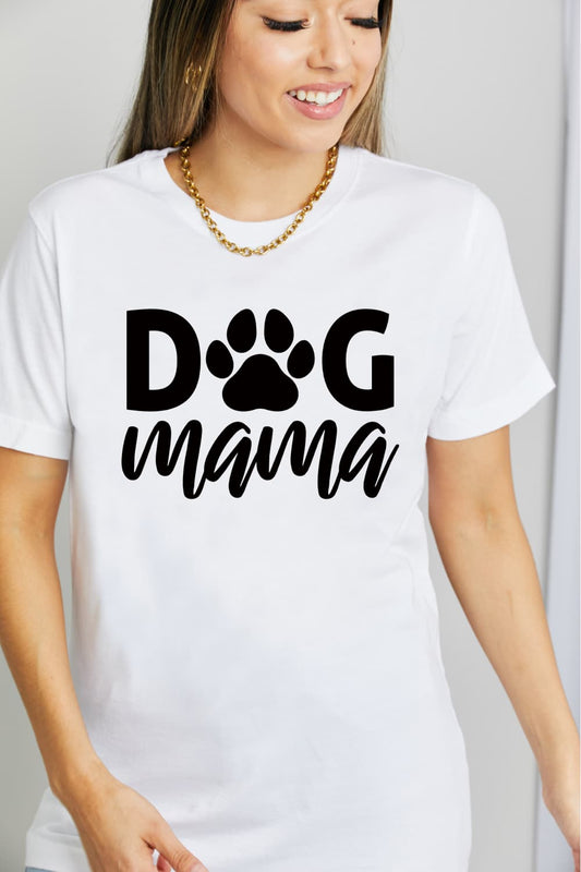 Simply Love Full Size DOG MAMA Graphic Cotton T-Shirt-Jewearrings