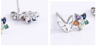 Pure Silver Jewelry Butterfly Earrings Factory Direct Supply-Jewearrings