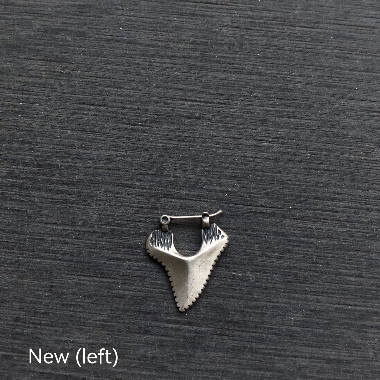 925 Silver Punk Vintage Triangle Shark Earrings Tooth Serrated Sterling Silver Ear Clip-Jewearrings