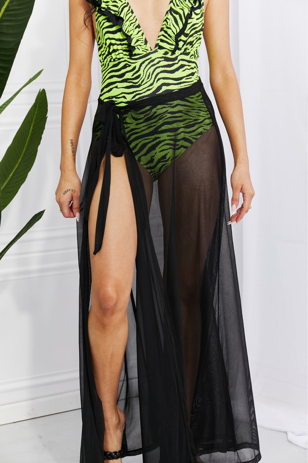 Marina West Swim Beach Is My Runway Mesh Wrap Maxi Cover-Up Skirt-Jewearrings