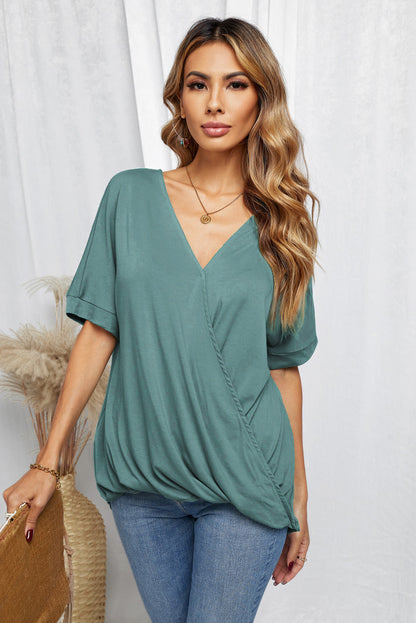 Surplice Half Sleeve T-Shirt-Jewearrings