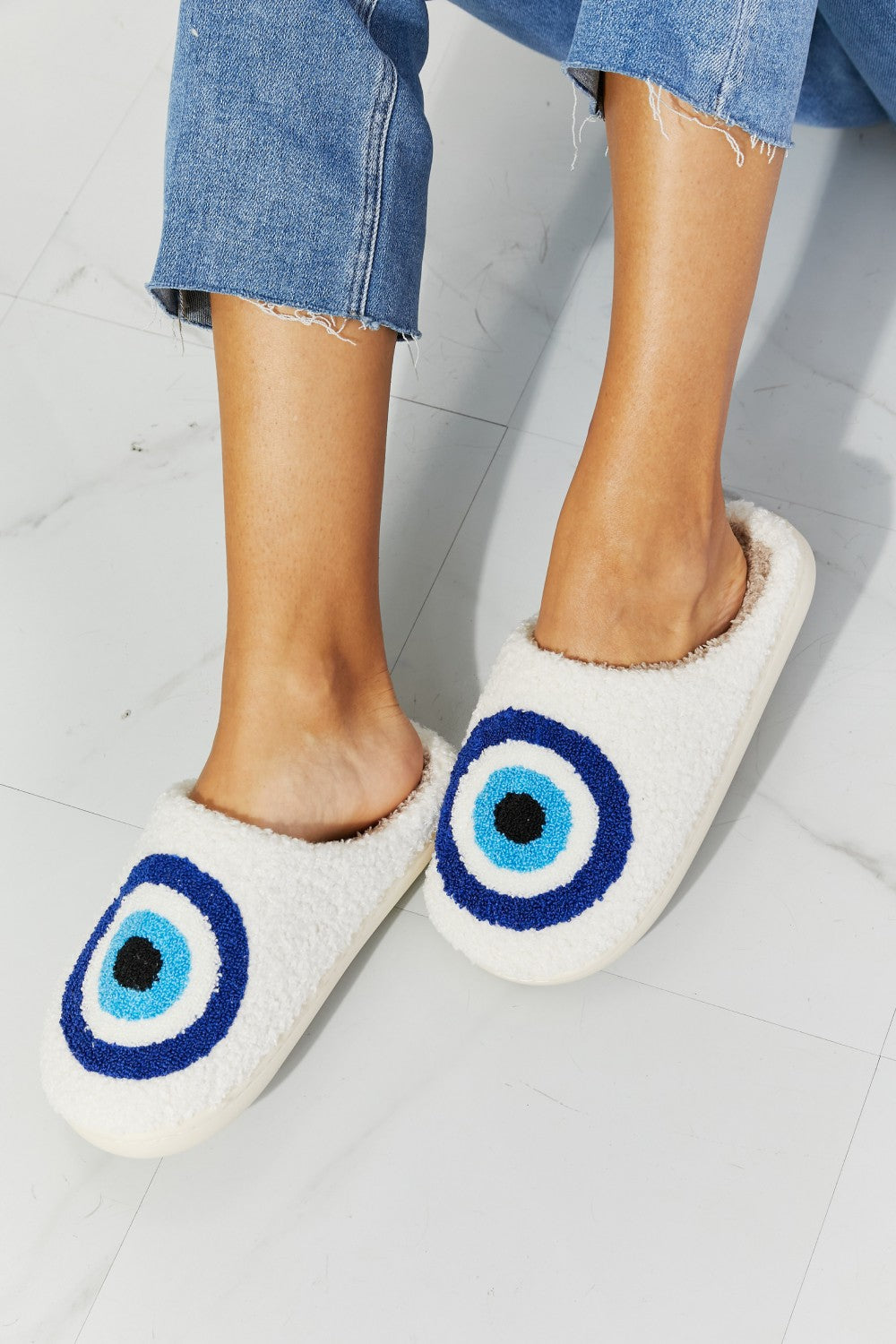 MMShoes Eye Plush Slipper-Jewearrings