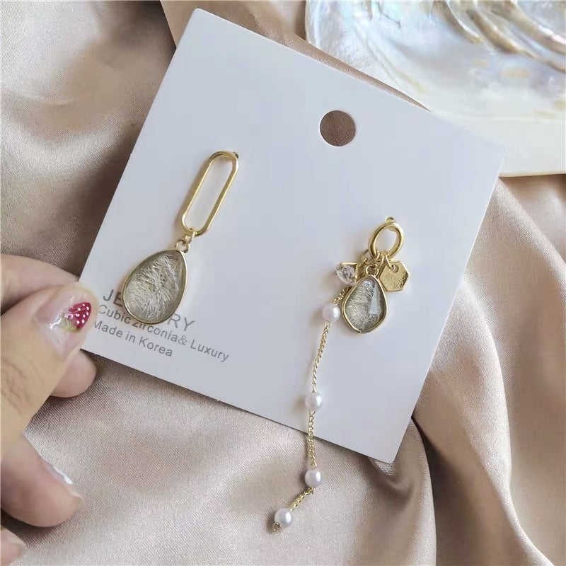 Vintage Opal Long Temperament Pearl Earrings-Jewearrings