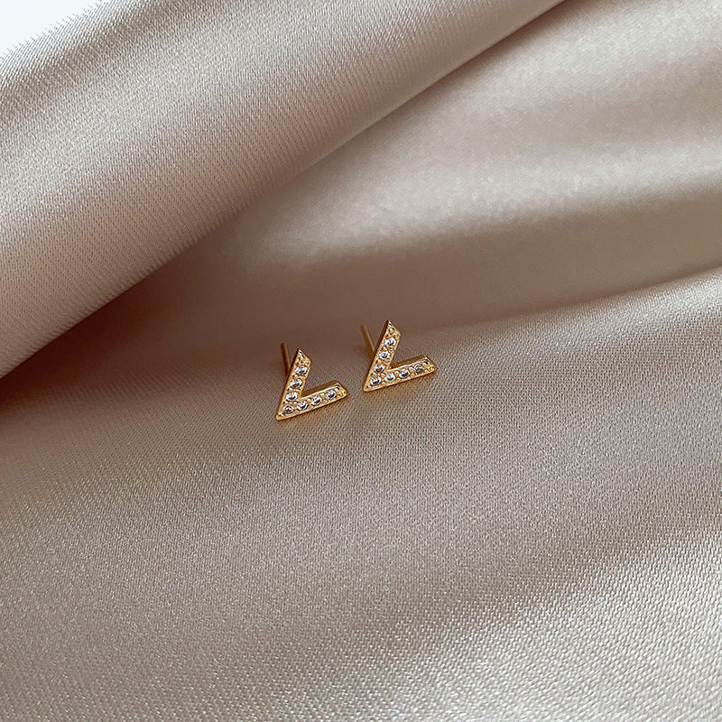 925 Silver Needle Stud Earrings Female Korean Small And Fashionable Fashion-Jewearrings