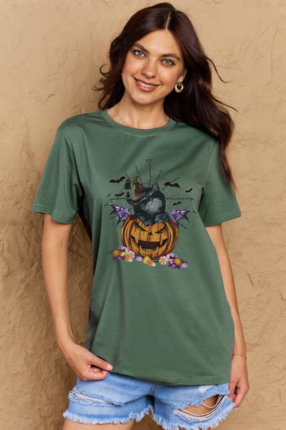 Simply Love Full Size Jack-O'-Lantern Graphic T-Shirt-Jewearrings