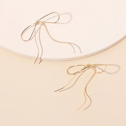 Simple Bow Earrings Are Exaggerated And Fashionable-Jewearrings