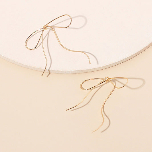 Simple Bow Earrings Are Exaggerated And Fashionable-Jewearrings