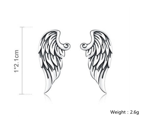 S925 Sterling Silver Wings Creative Women's Earrings-Jewearrings