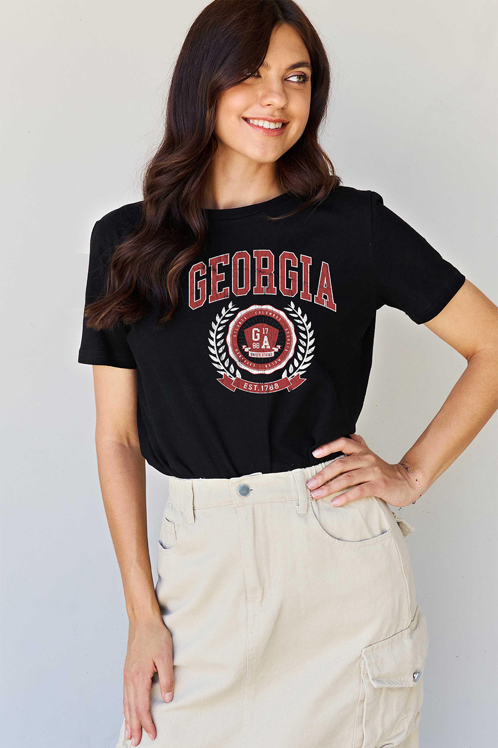 Simply Love Full Size GEORGIA Graphic T-Shirt-Jewearrings