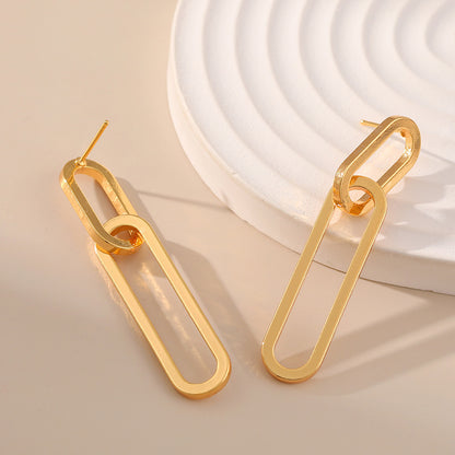 Women's Long And Simple Clip Earrings-Jewearrings