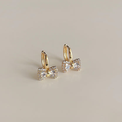 Bow Plated 14k Simple Elegant Sweet Earrings-Jewearrings