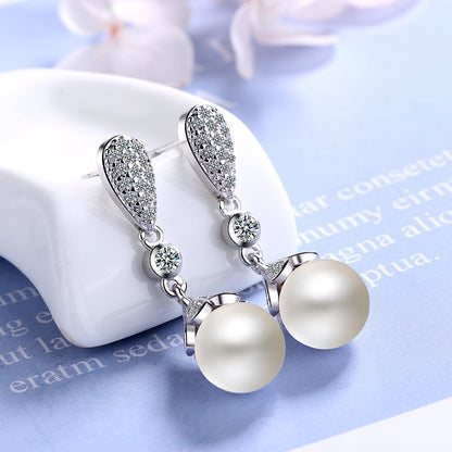 Long pearl earrings-Jewearrings