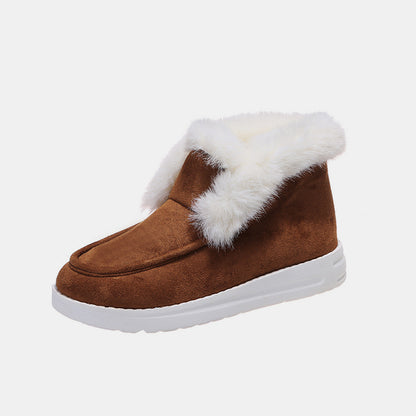 Furry Suede Snow Boots-Jewearrings