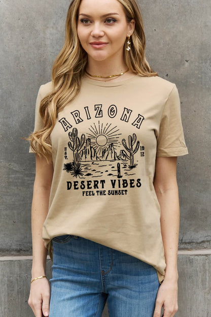 Simply Love Simply Love Full Size ARIZONA DESERT VIBES FEEL THE SUNSET Graphic Cotton Tee-Jewearrings