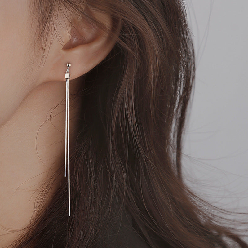 S925 Tassel New Earrings Feminine Long Stud Ear Thread-Jewearrings