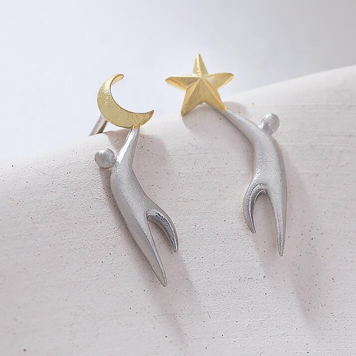 Exquisite High-end Girls' Sterling Silver Stud Earrings-Jewearrings