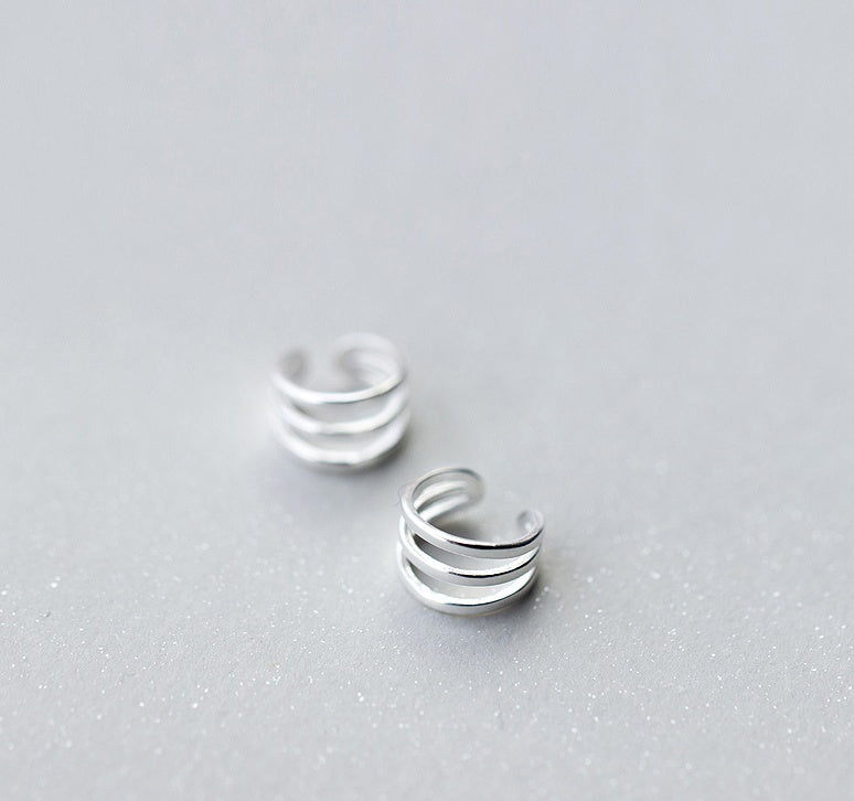 Three-layer ear clip without pierced earrings-Jewearrings