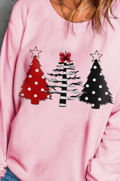 Christmas Tree Graphic Sweatshirt-Jewearrings