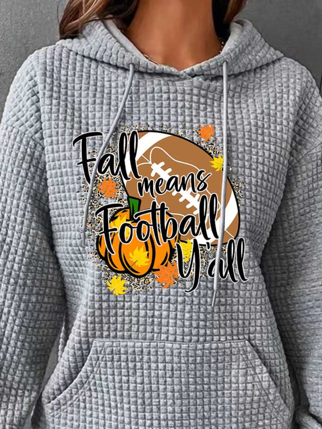 FALL MEANS FOOTBALL Y'ALL Graphic Hoodie-Jewearrings