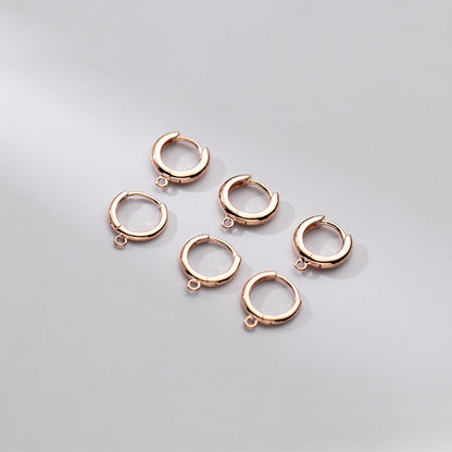 Women's Silver Round Earrings With Ring Ear Clip-Jewearrings