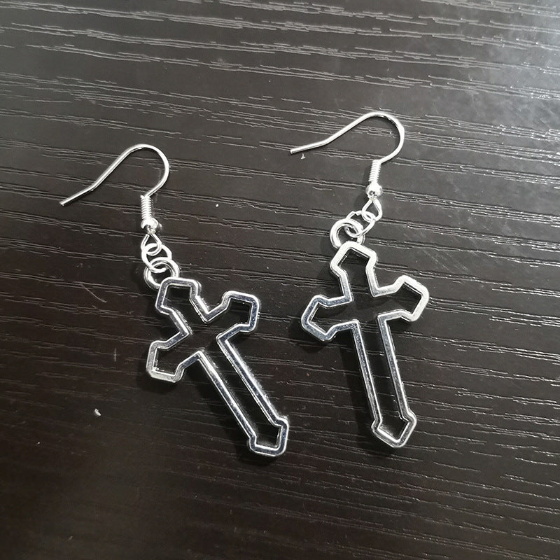 Trendy Vintage Cross Earrings-Jewearrings