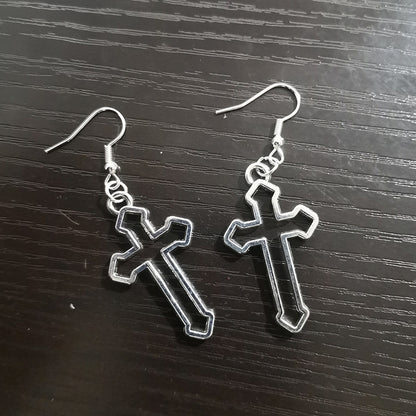 Trendy Vintage Cross Earrings-Jewearrings