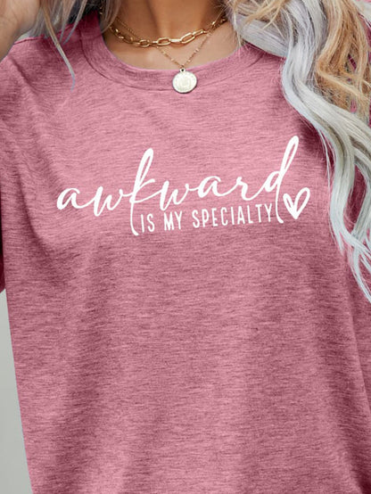 AWKWARD IS MY SPECIALTY Graphic Tee-Jewearrings