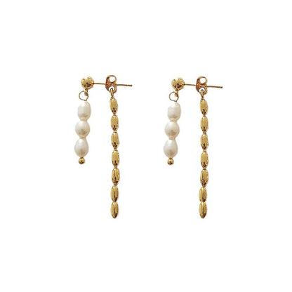 Vintage Elegant Temperament Pearl Earrings-Jewearrings