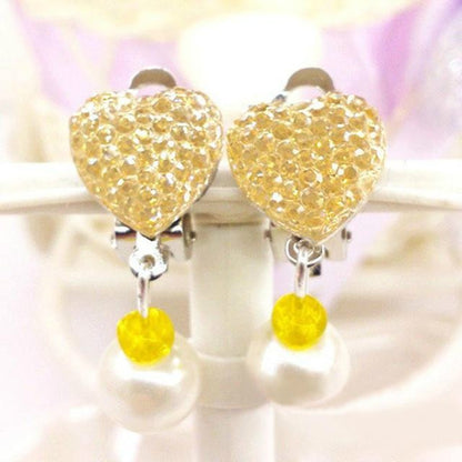 Children's Ear Clip Earrings Princess Without Pierced Ears-Jewearrings